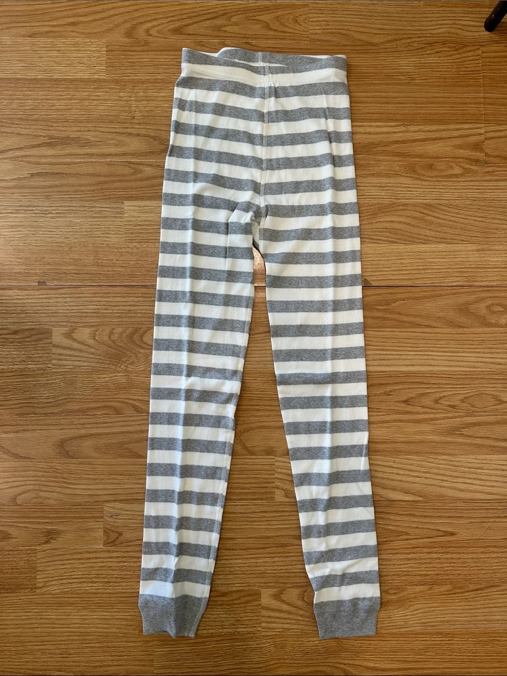 Hanna Andersson Gray White Striped HannaJams Pajama Set Size 10 Boys Girls NWT